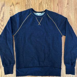 Gustin - Dark Indigo Contrast-Stitched Crewneck Sweater/Sweatshirt Vintage Cut